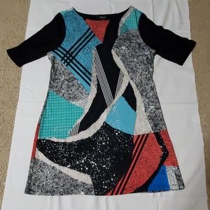 Funky Patterned Tunic Shirt Dress